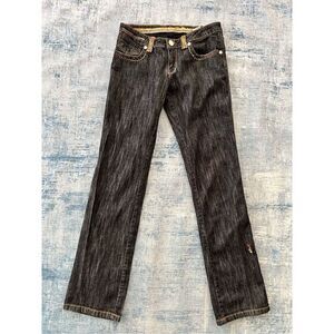 Coogi Black White Gray Embroidered Straight Leg Jeans Size 9 / 10